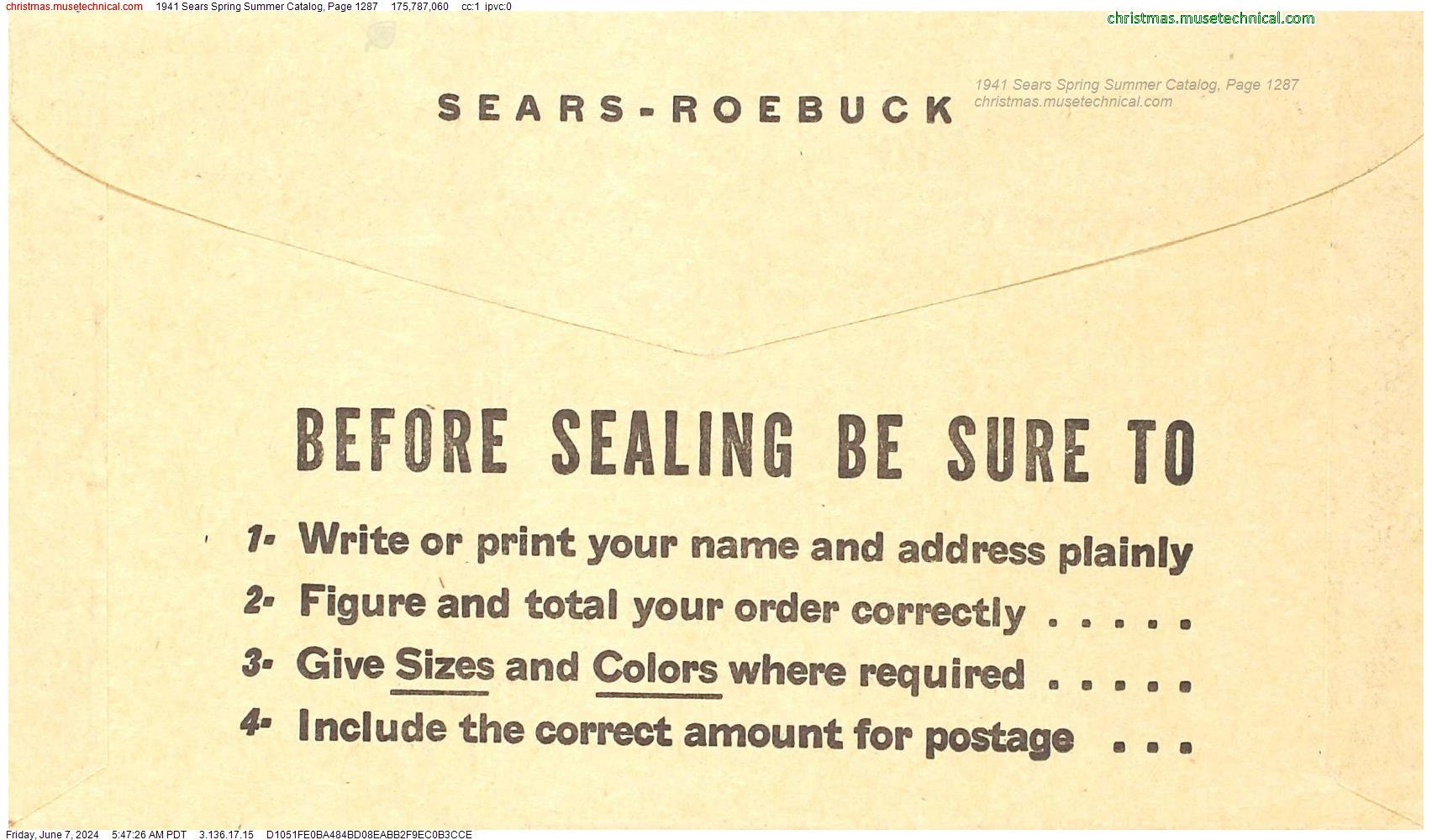 1941 Sears Spring Summer Catalog, Page 1287