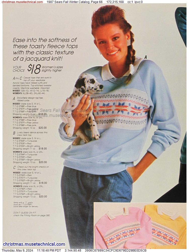1987 Sears Fall Winter Catalog, Page 66