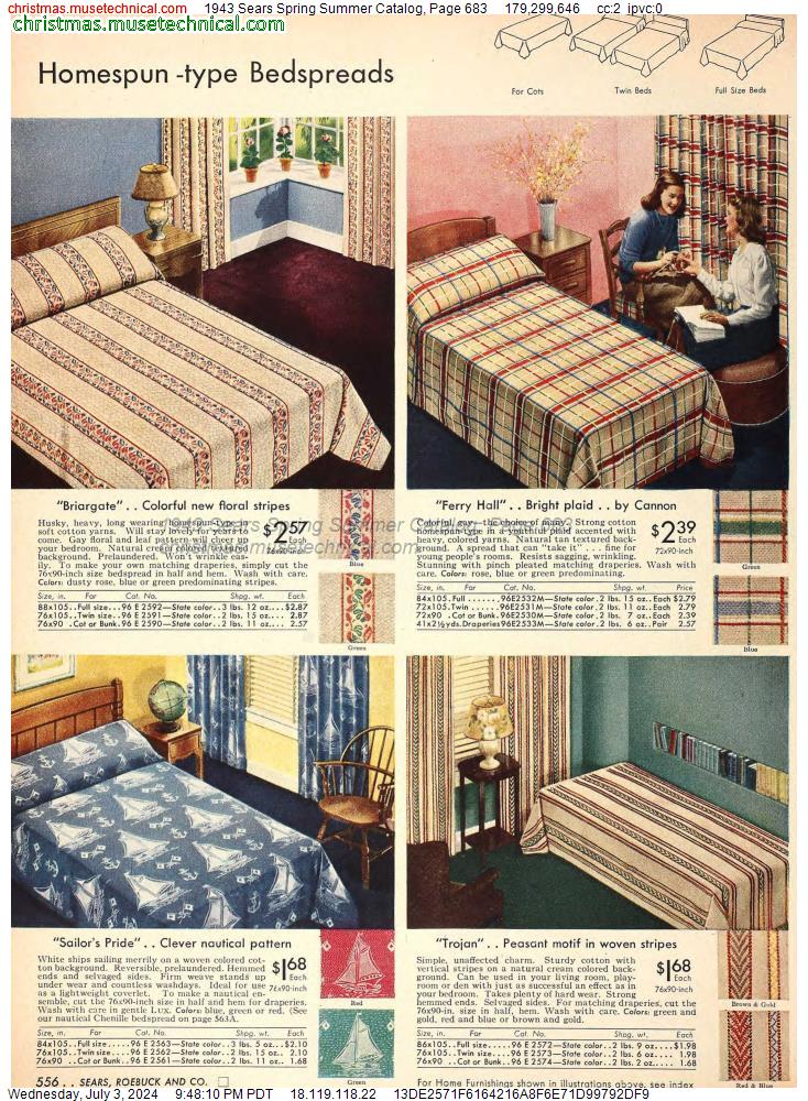 1943 Sears Spring Summer Catalog, Page 683