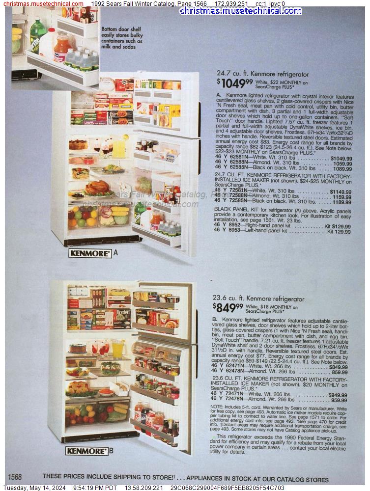 1992 Sears Fall Winter Catalog, Page 1566