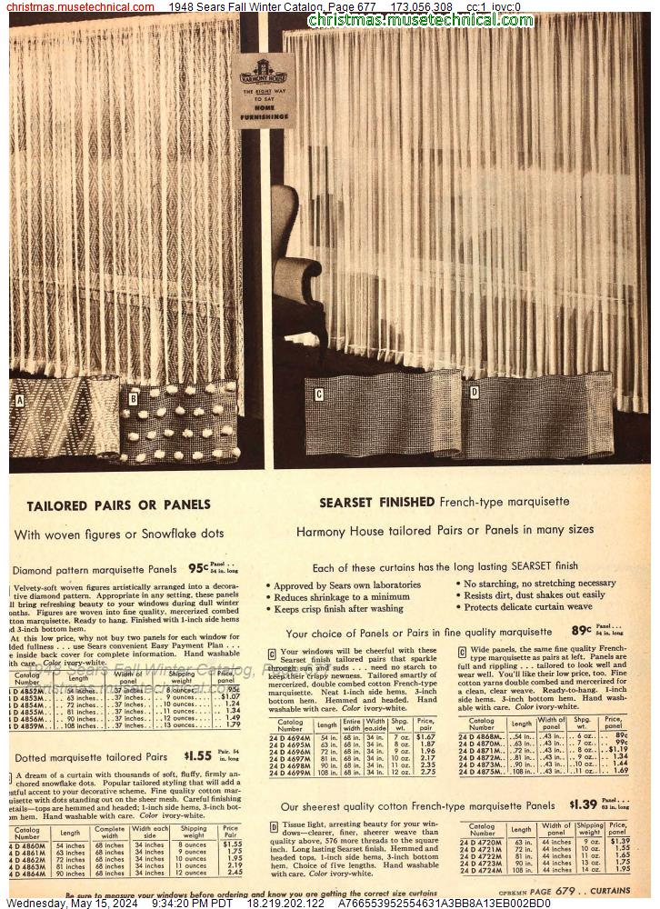 1948 Sears Fall Winter Catalog, Page 677