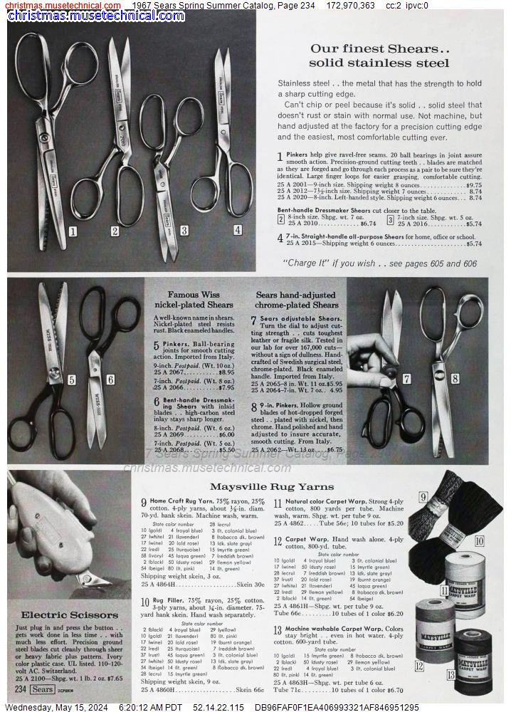 1967 Sears Spring Summer Catalog, Page 234