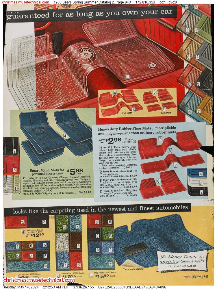 1968 Sears Spring Summer Catalog 2, Page 843