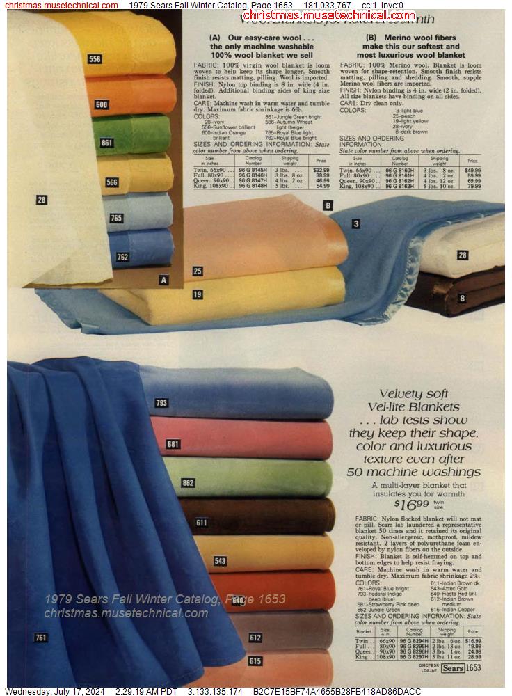 1979 Sears Fall Winter Catalog, Page 1653