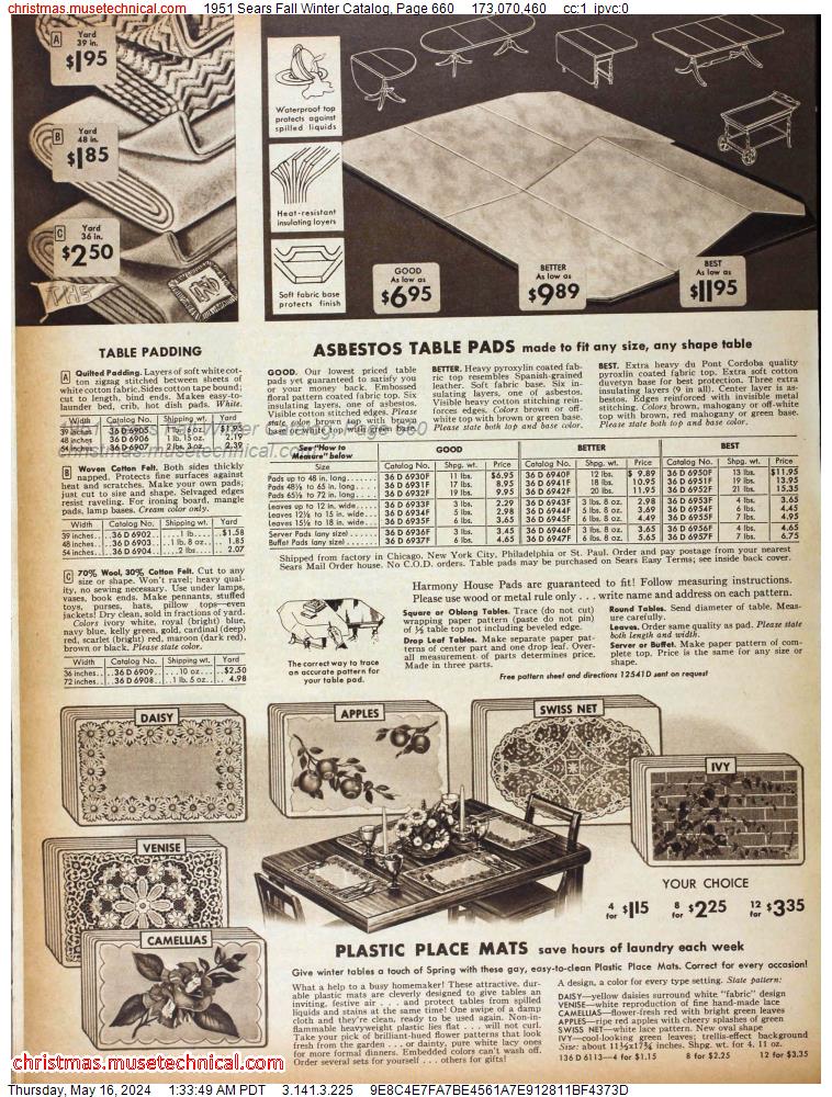 1951 Sears Fall Winter Catalog, Page 660