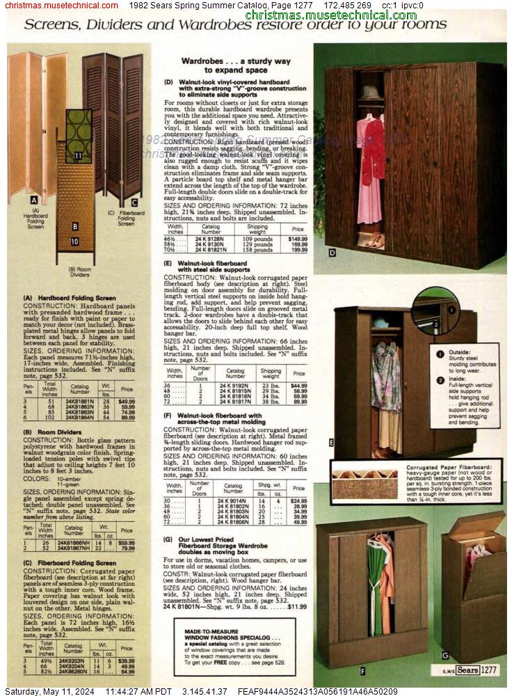 1982 Sears Spring Summer Catalog, Page 1277