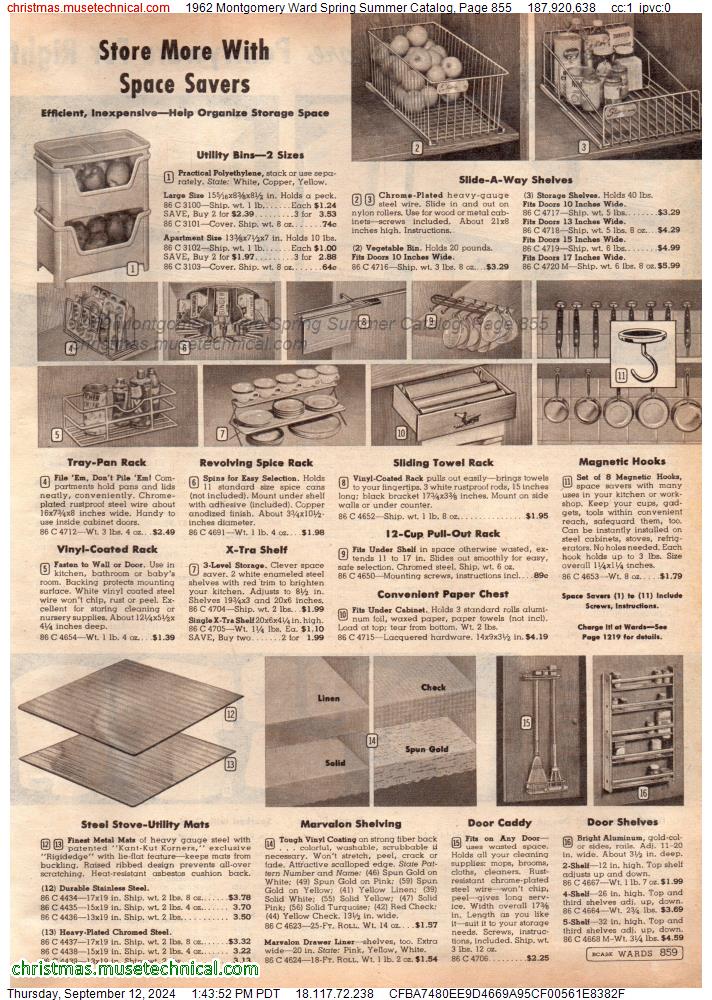 1962 Montgomery Ward Spring Summer Catalog, Page 855