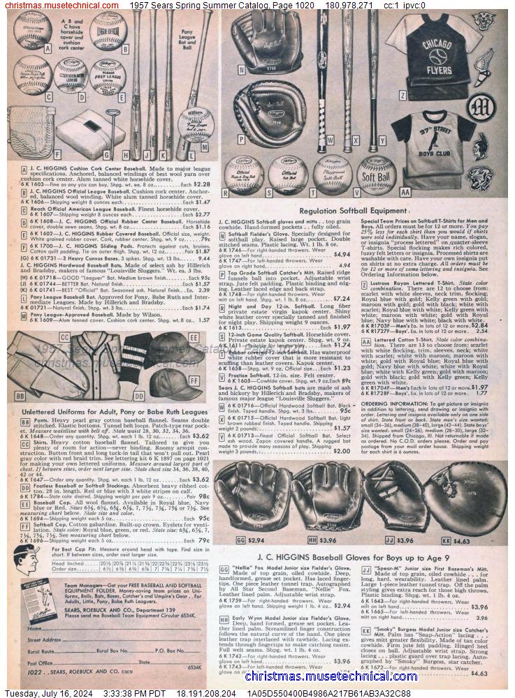 1957 Sears Spring Summer Catalog, Page 1020