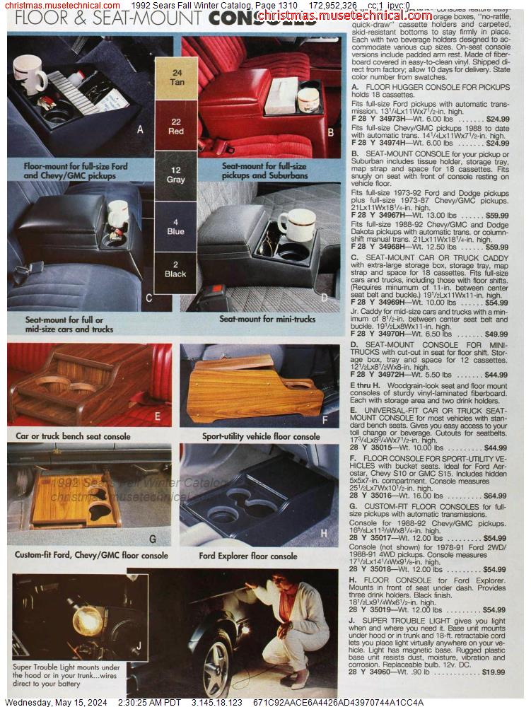 1992 Sears Fall Winter Catalog, Page 1310