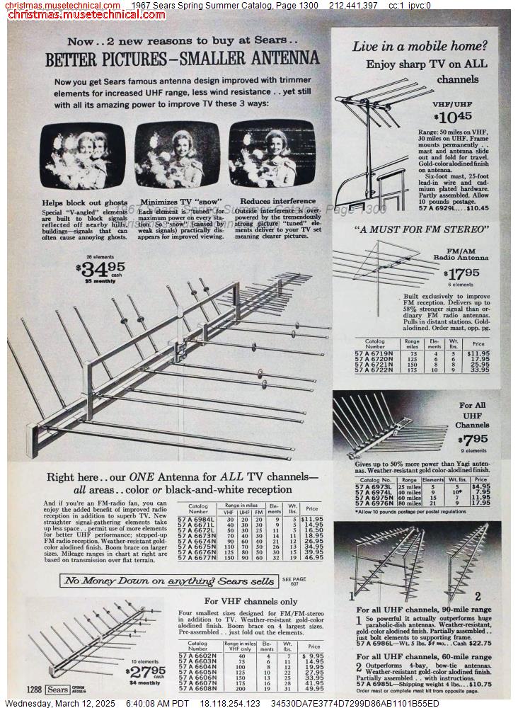 1967 Sears Spring Summer Catalog, Page 1300