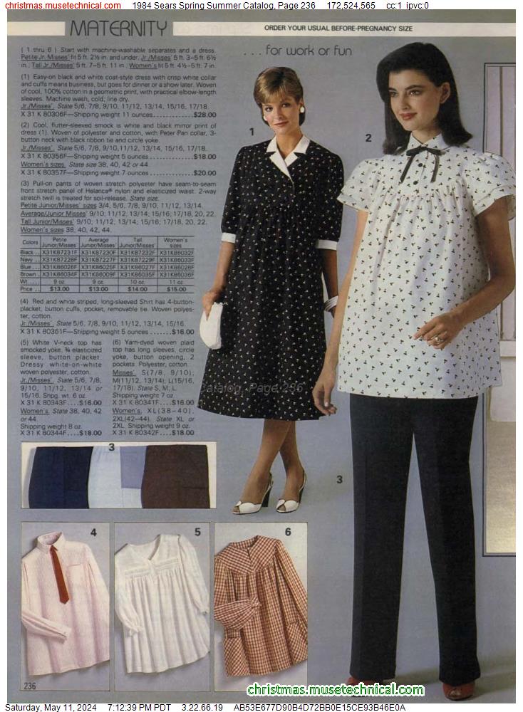 1984 Sears Spring Summer Catalog, Page 236