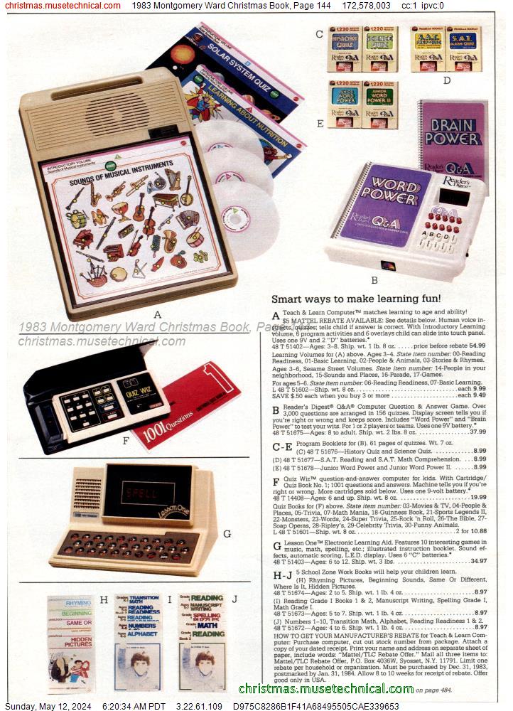 1983 Montgomery Ward Christmas Book, Page 144