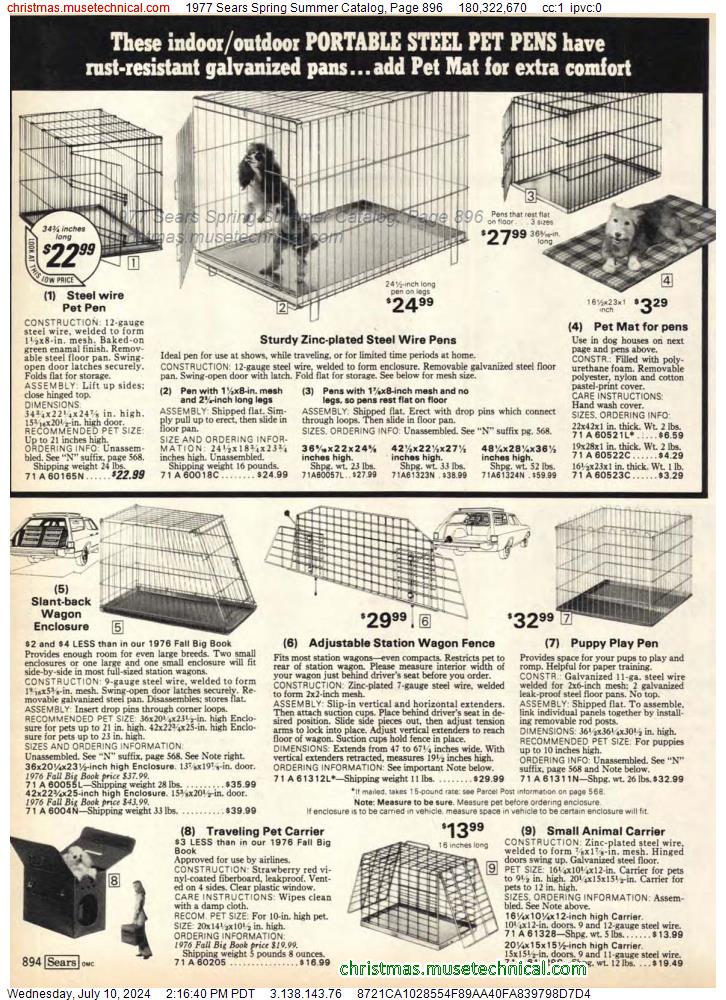 1977 Sears Spring Summer Catalog, Page 896