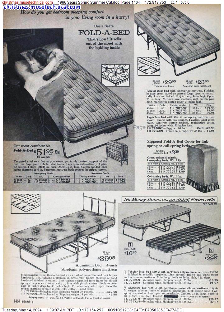 1966 Sears Spring Summer Catalog, Page 1464