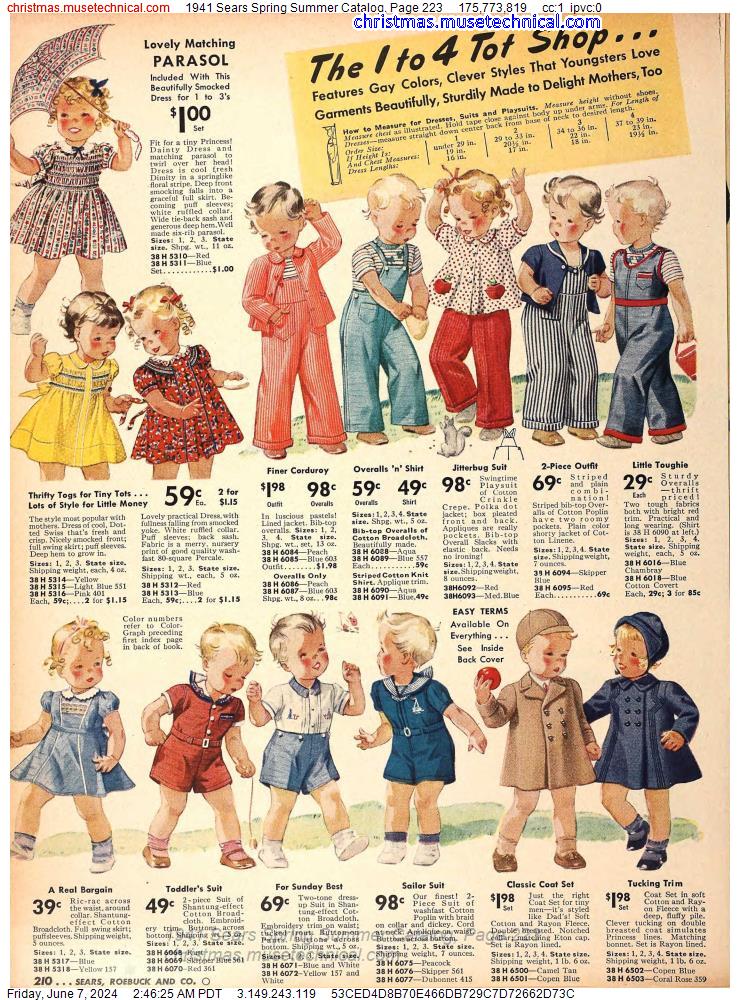 1941 Sears Spring Summer Catalog, Page 223