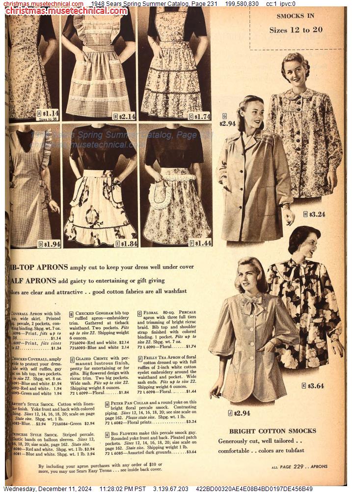 1948 Sears Spring Summer Catalog, Page 231