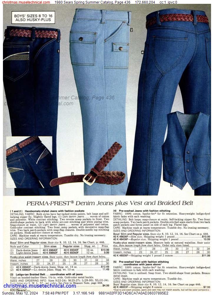1980 Sears Spring Summer Catalog, Page 436