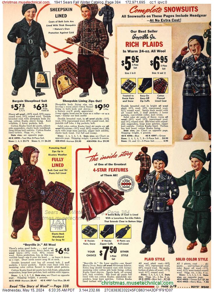 1941 Sears Fall Winter Catalog, Page 384
