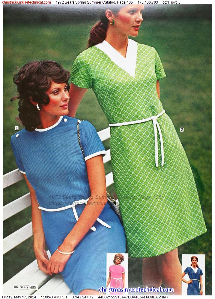 1972 Sears Spring Summer Catalog, Page 105 - Catalogs & Wishbooks