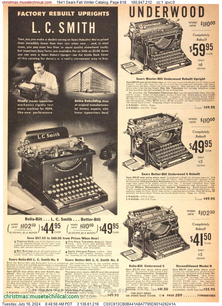 1941 Sears Fall Winter Catalog, Page 618