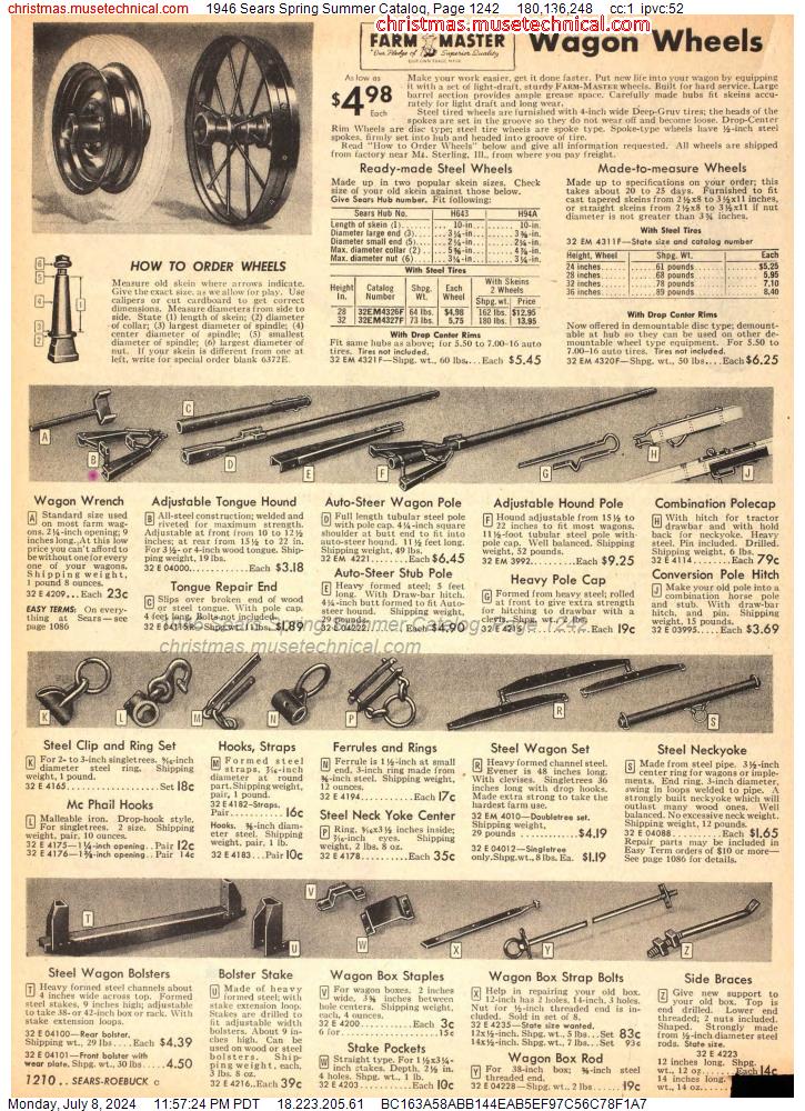 1946 Sears Spring Summer Catalog, Page 1242