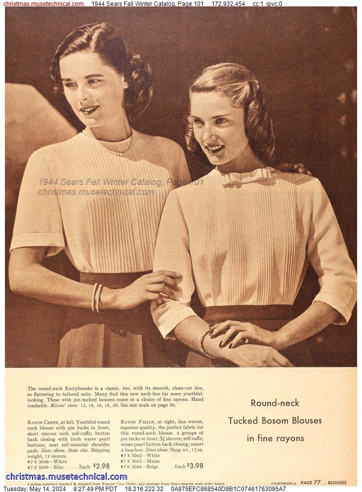 1944 Sears Fall Winter Catalog, Page 101