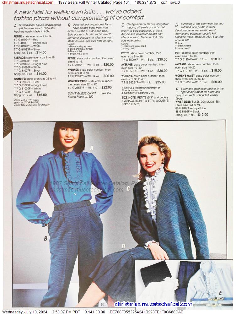 1987 Sears Fall Winter Catalog, Page 101