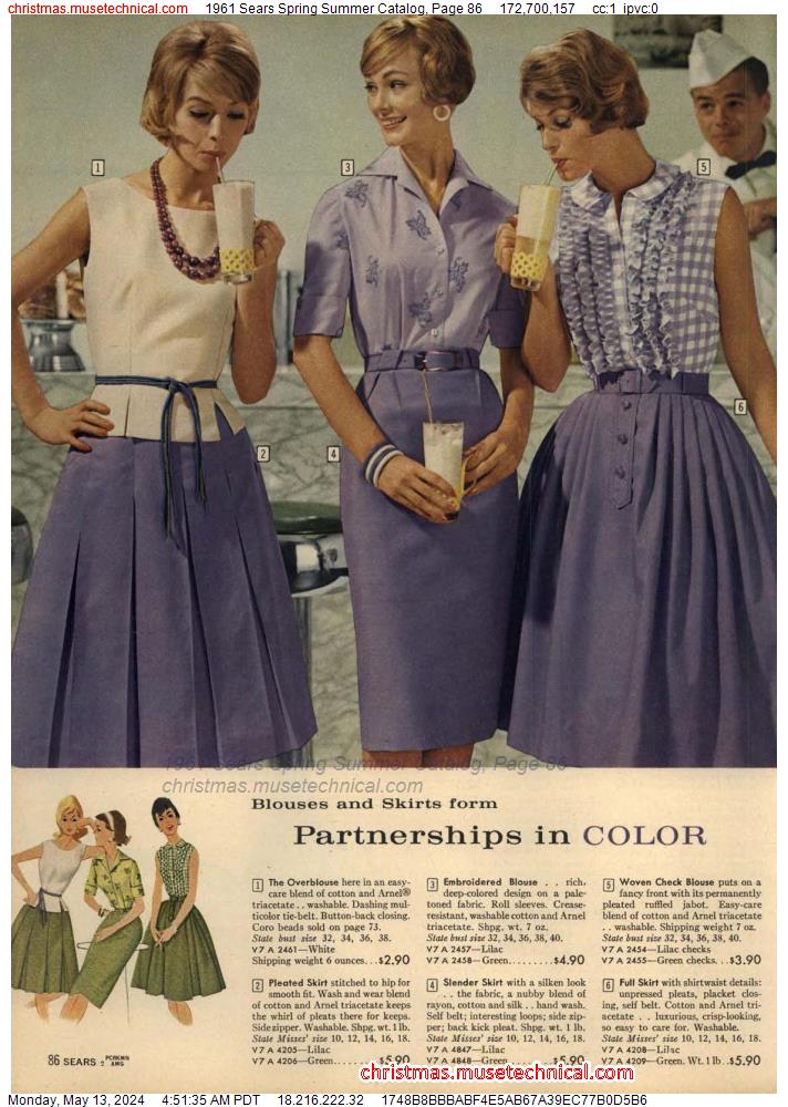 1961 Sears Spring Summer Catalog, Page 86