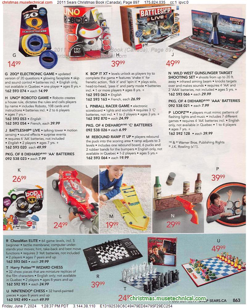 2011 Sears Christmas Book (Canada), Page 897
