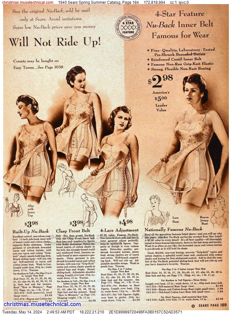 1940 Sears Spring Summer Catalog, Page 184