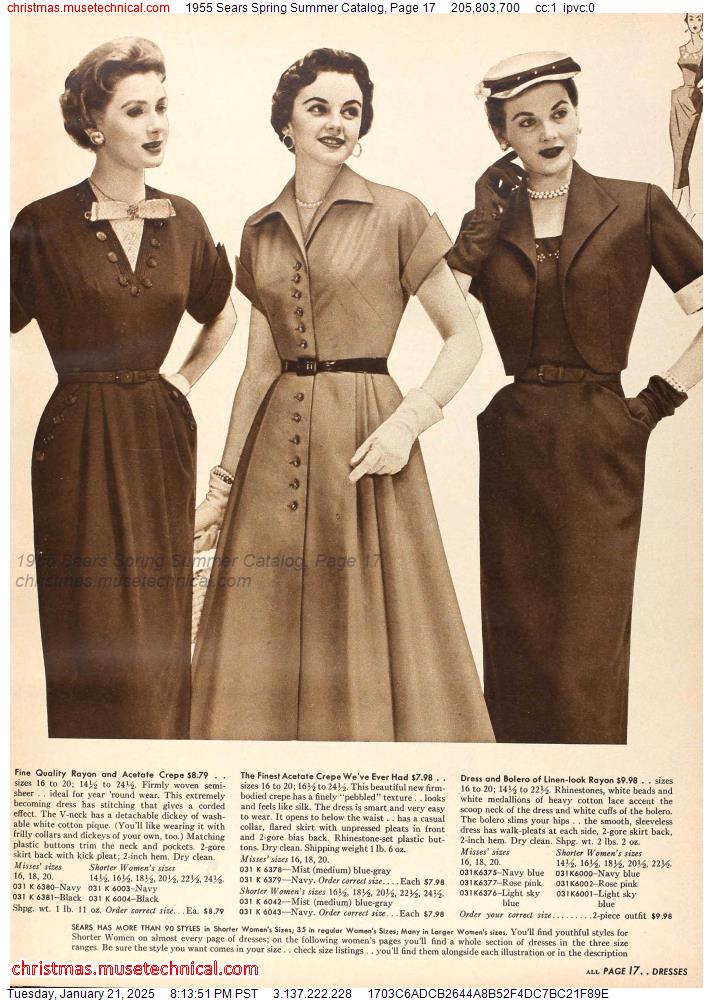 1955 Sears Spring Summer Catalog, Page 17