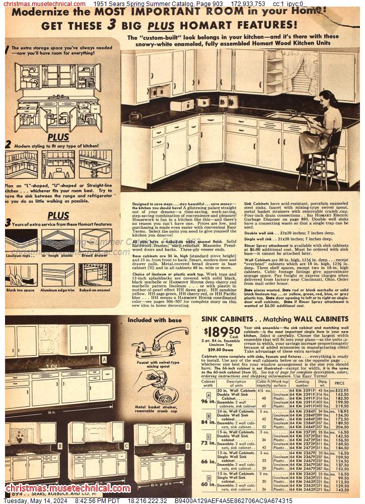 1951 Sears Spring Summer Catalog, Page 903