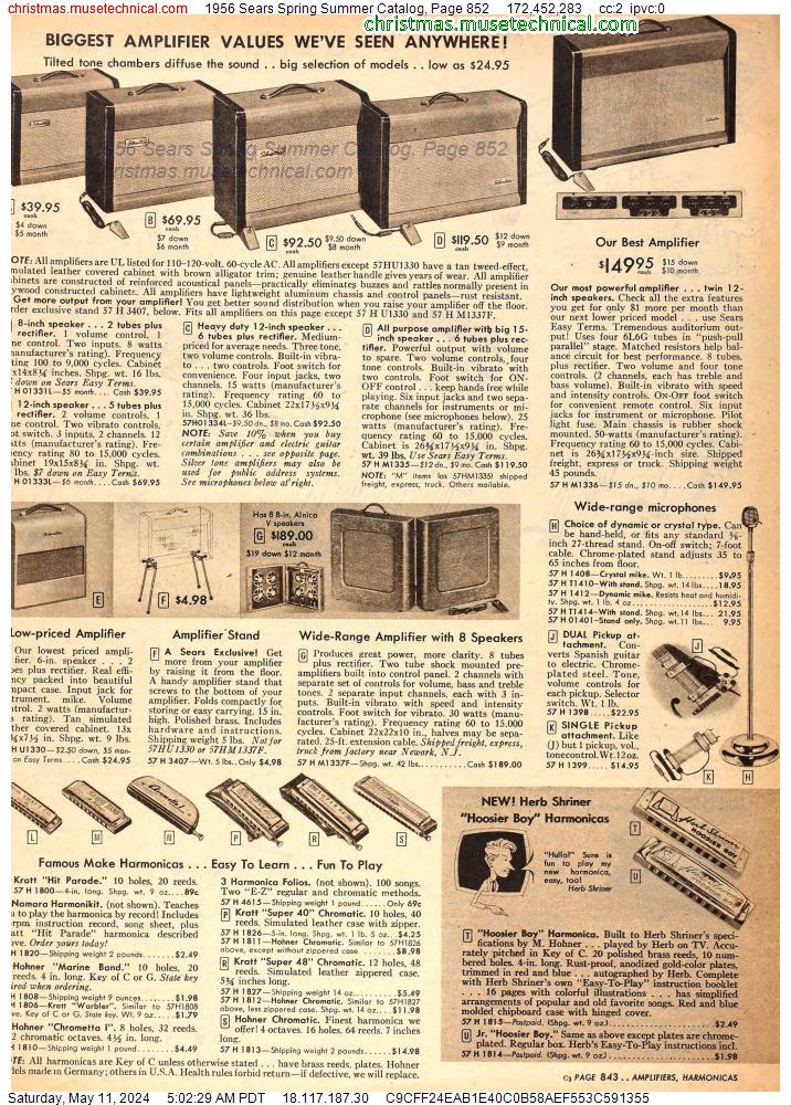 1956 Sears Spring Summer Catalog, Page 852
