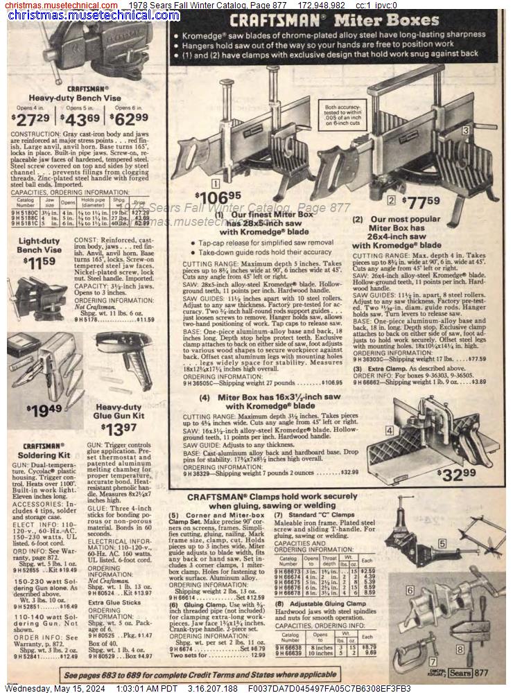 1978 Sears Fall Winter Catalog, Page 877
