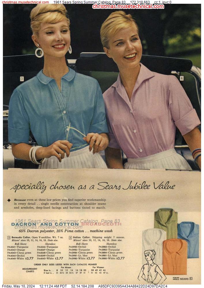 1961 Sears Spring Summer Catalog, Page 83