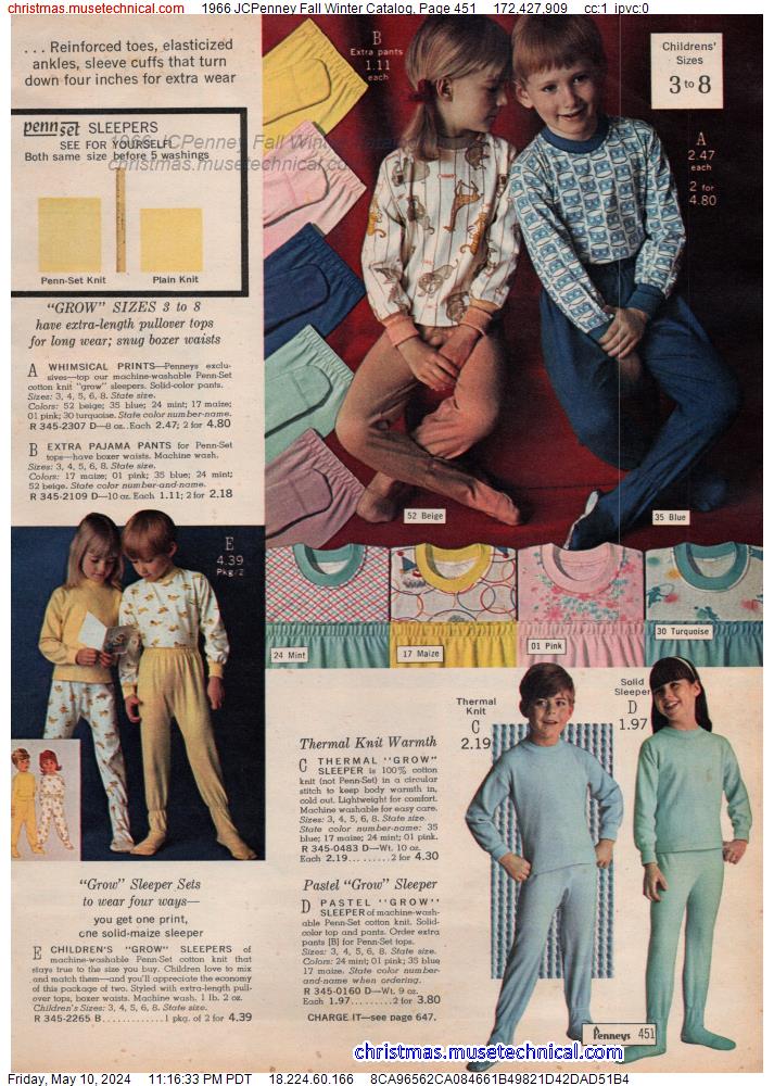 1966 JCPenney Fall Winter Catalog, Page 451