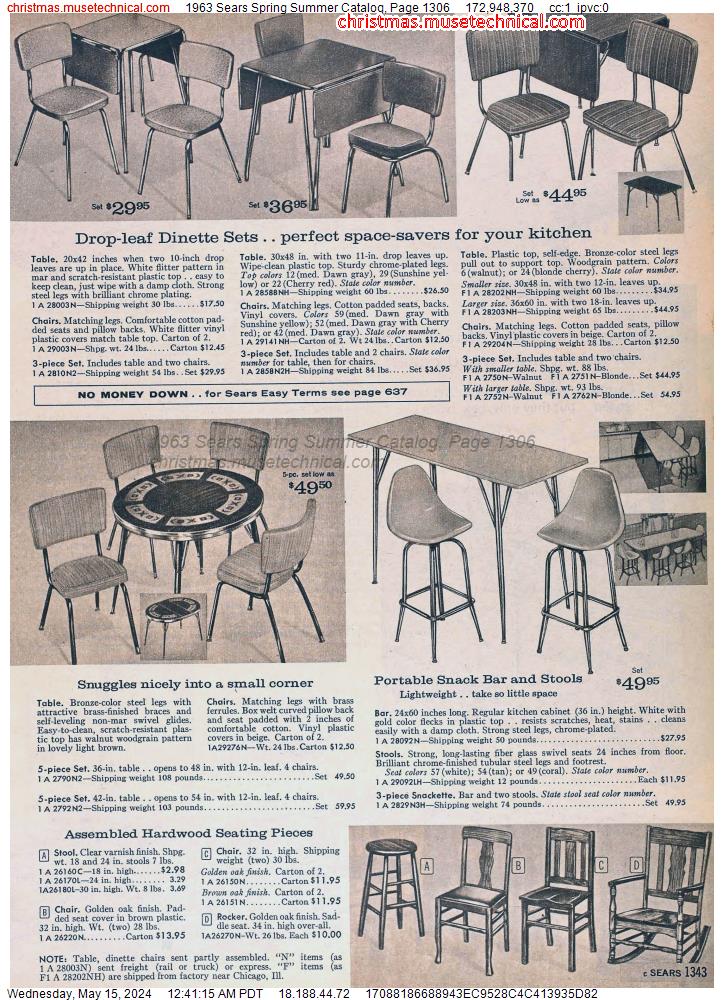 1963 Sears Spring Summer Catalog, Page 1306
