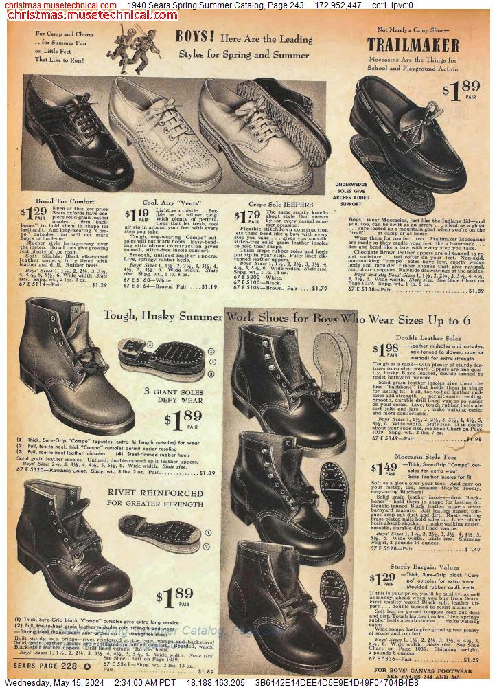 1940 Sears Spring Summer Catalog, Page 243