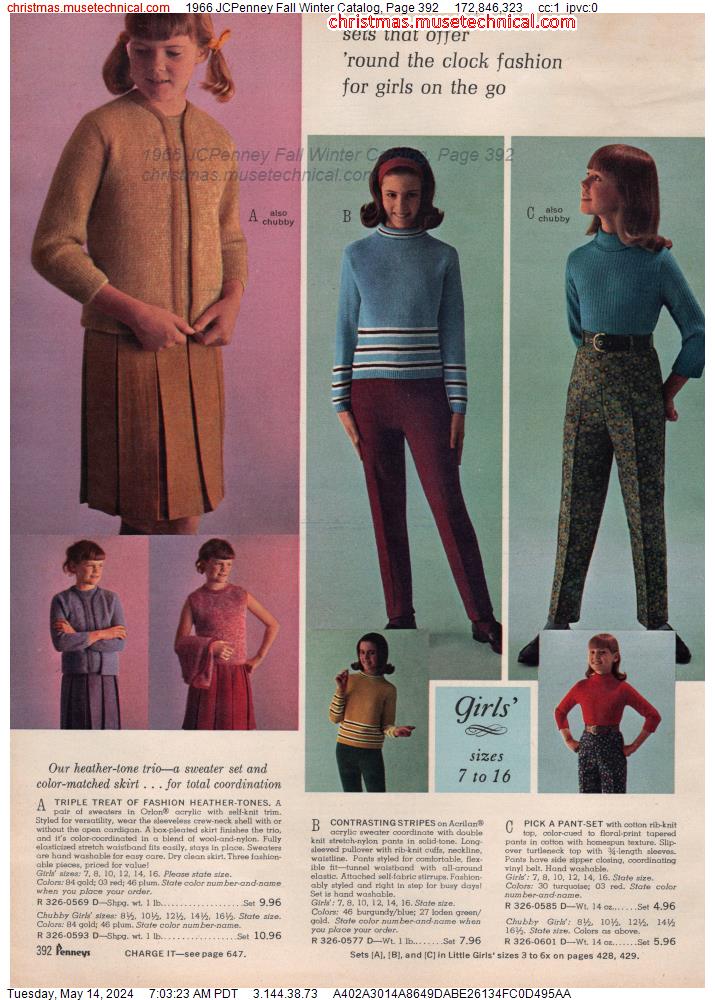 1966 JCPenney Fall Winter Catalog, Page 392