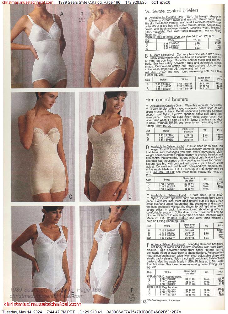 1989 Sears Style Catalog, Page 166