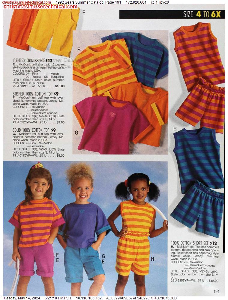 1992 Sears Summer Catalog, Page 191