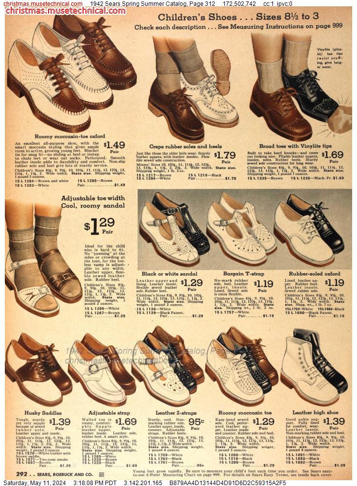 1942 Sears Spring Summer Catalog, Page 312