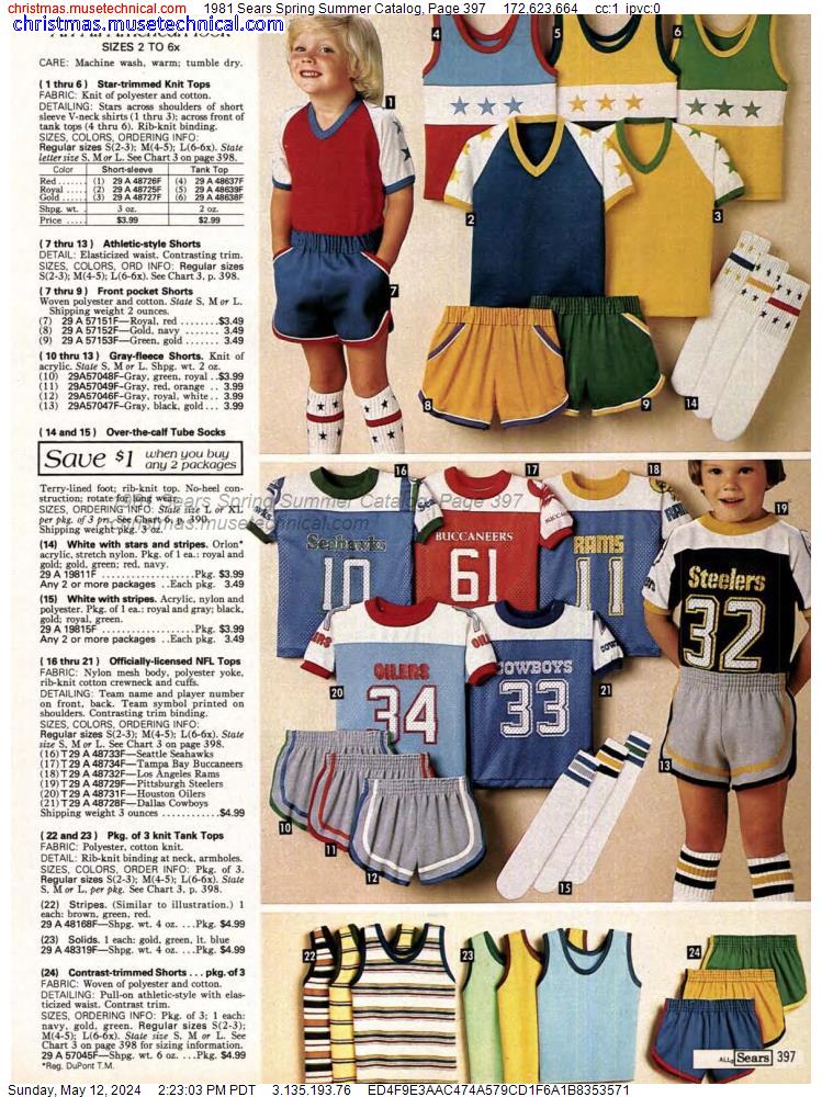 1981 Sears Spring Summer Catalog, Page 397