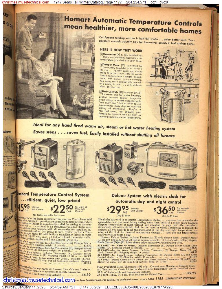 1947 Sears Fall Winter Catalog, Page 1177