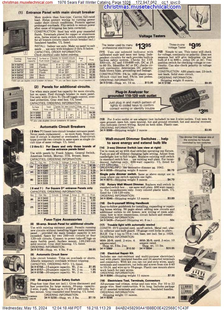 1976 Sears Fall Winter Catalog, Page 1026
