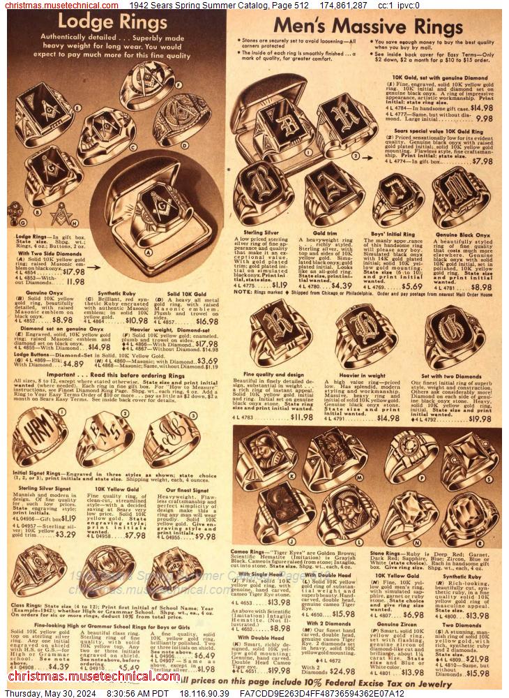 1942 Sears Spring Summer Catalog, Page 512