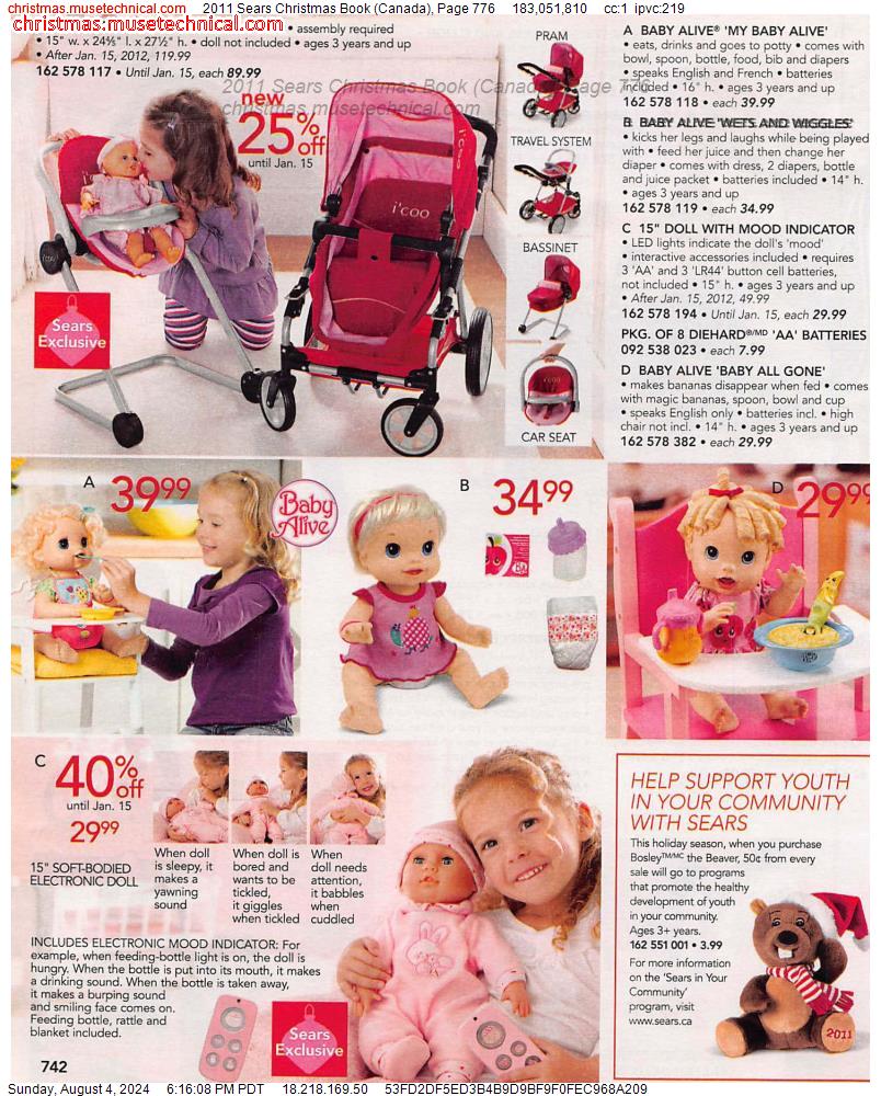 2011 Sears Christmas Book (Canada), Page 776