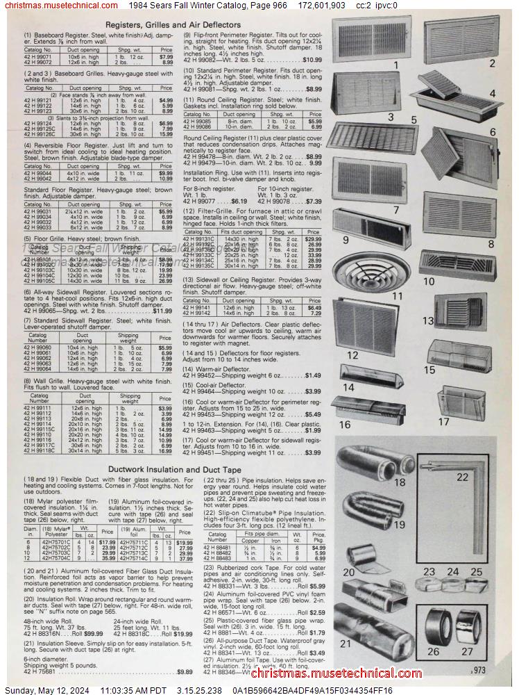 1984 Sears Fall Winter Catalog, Page 966
