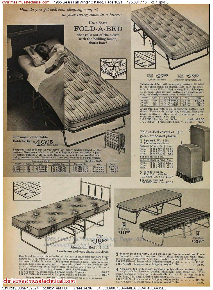 1965 Sears Fall Winter Catalog, Page 1621