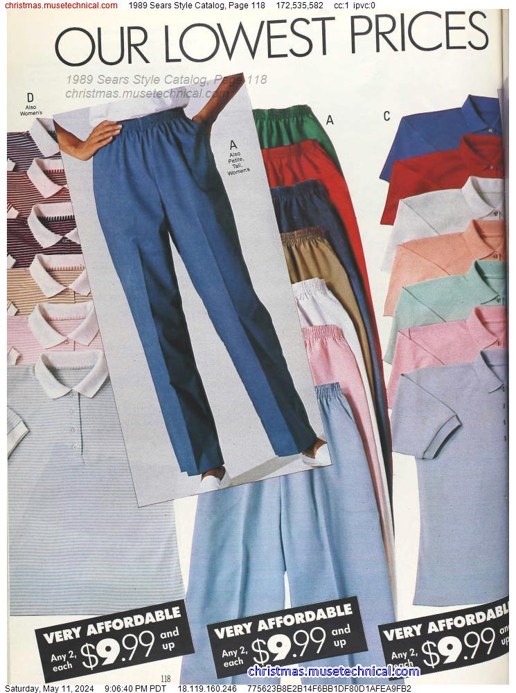 1989 Sears Style Catalog, Page 118